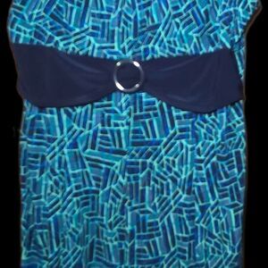 Perceptions NY blue and black dress